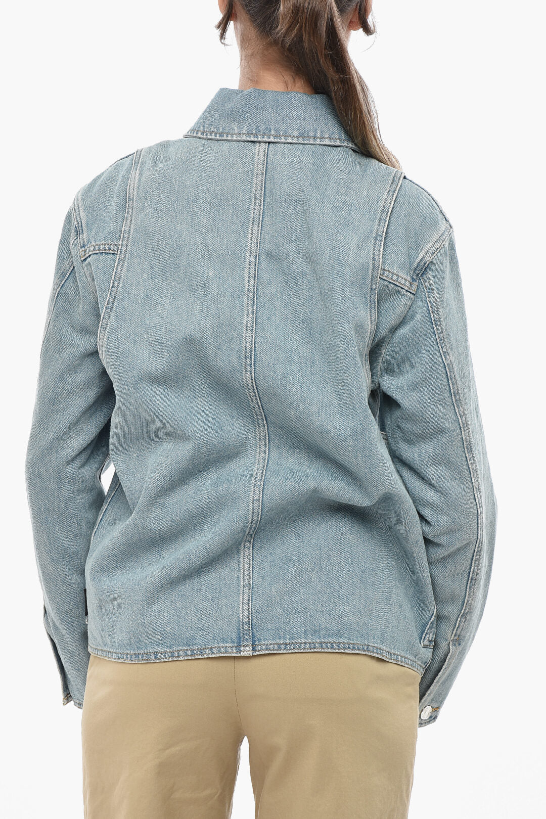 Woolrich 0405~Utility Denim Jacket With Logo Buttons, view 2