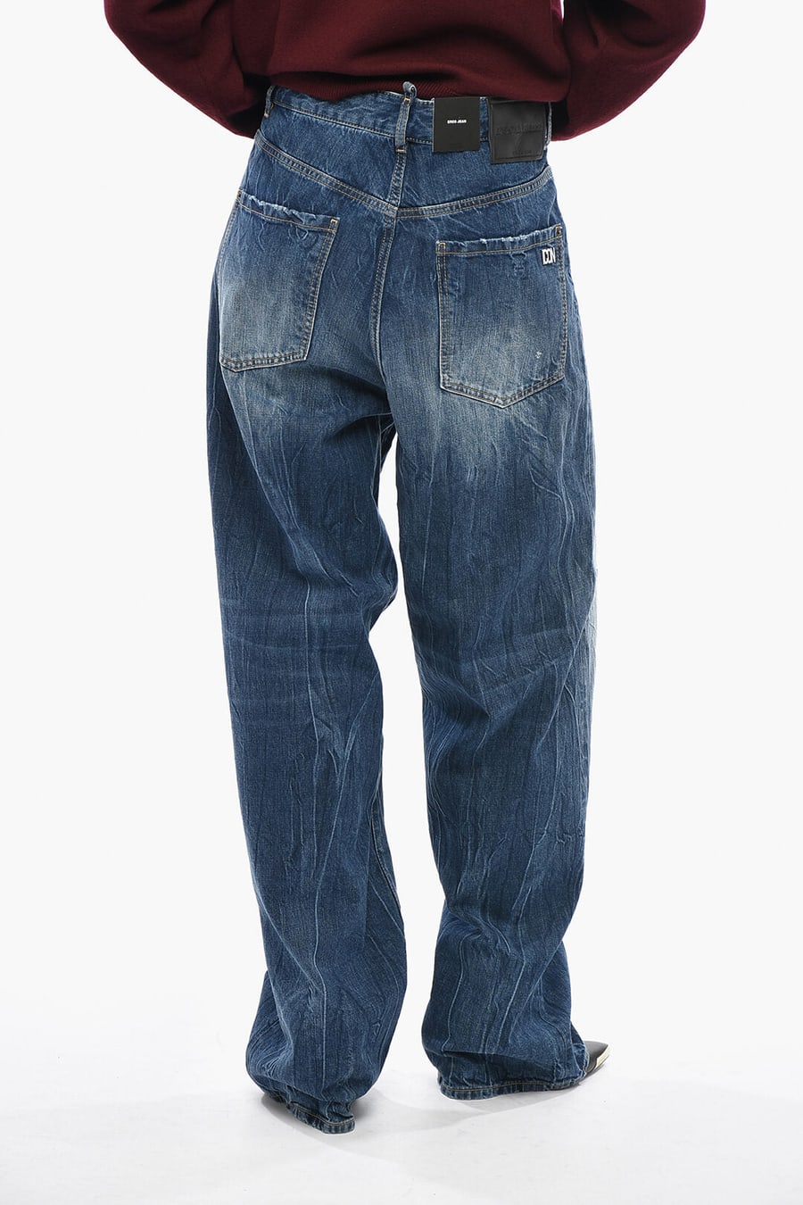 Dsquared2 0405~Wide-Leg Stonewashed Jeans 34cm