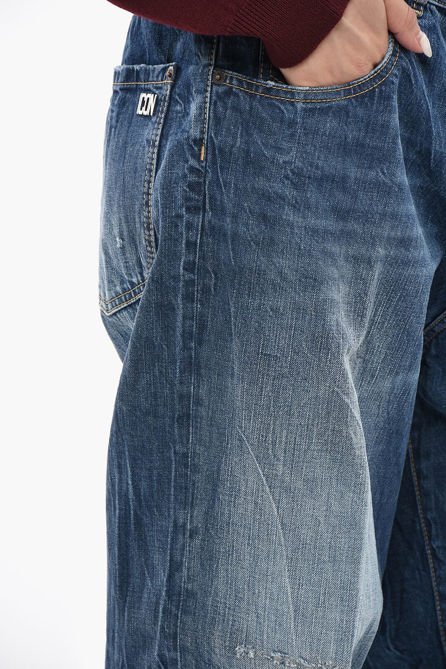 Dsquared2 0405~Wide-Leg Stonewashed Jeans 34cm, view 2