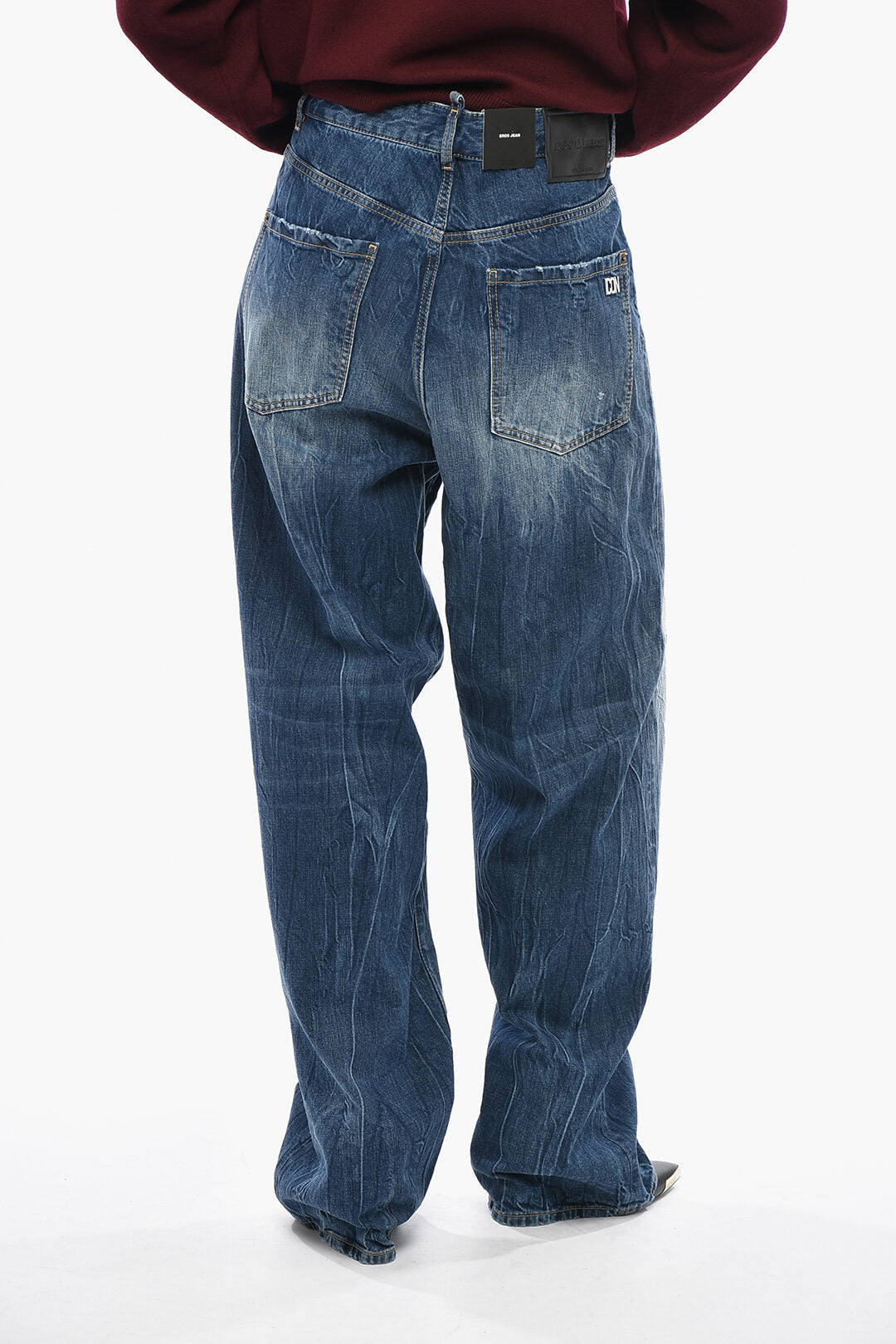 Dsquared2 0405~Wide-Leg Stonewashed Jeans 34cm