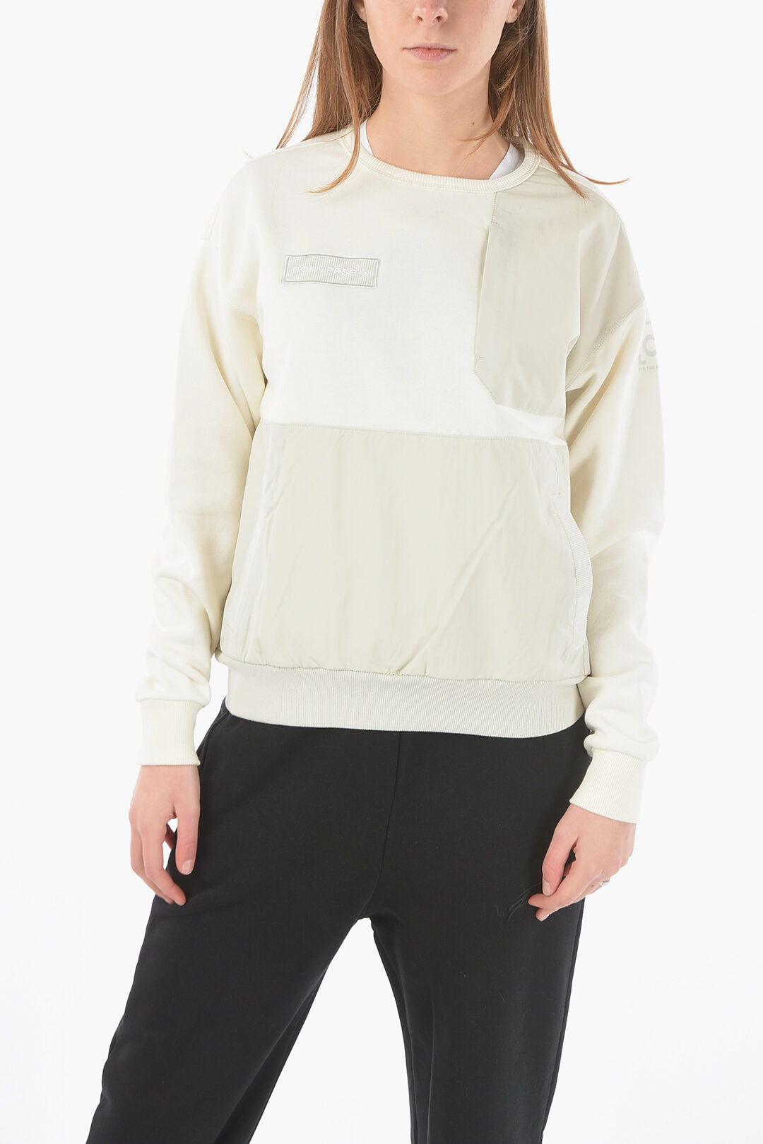 Converse 0470~Crewneck Sweatshirt UTILITY BRUSHED BACK in Double Fabric with Maxi Pocket