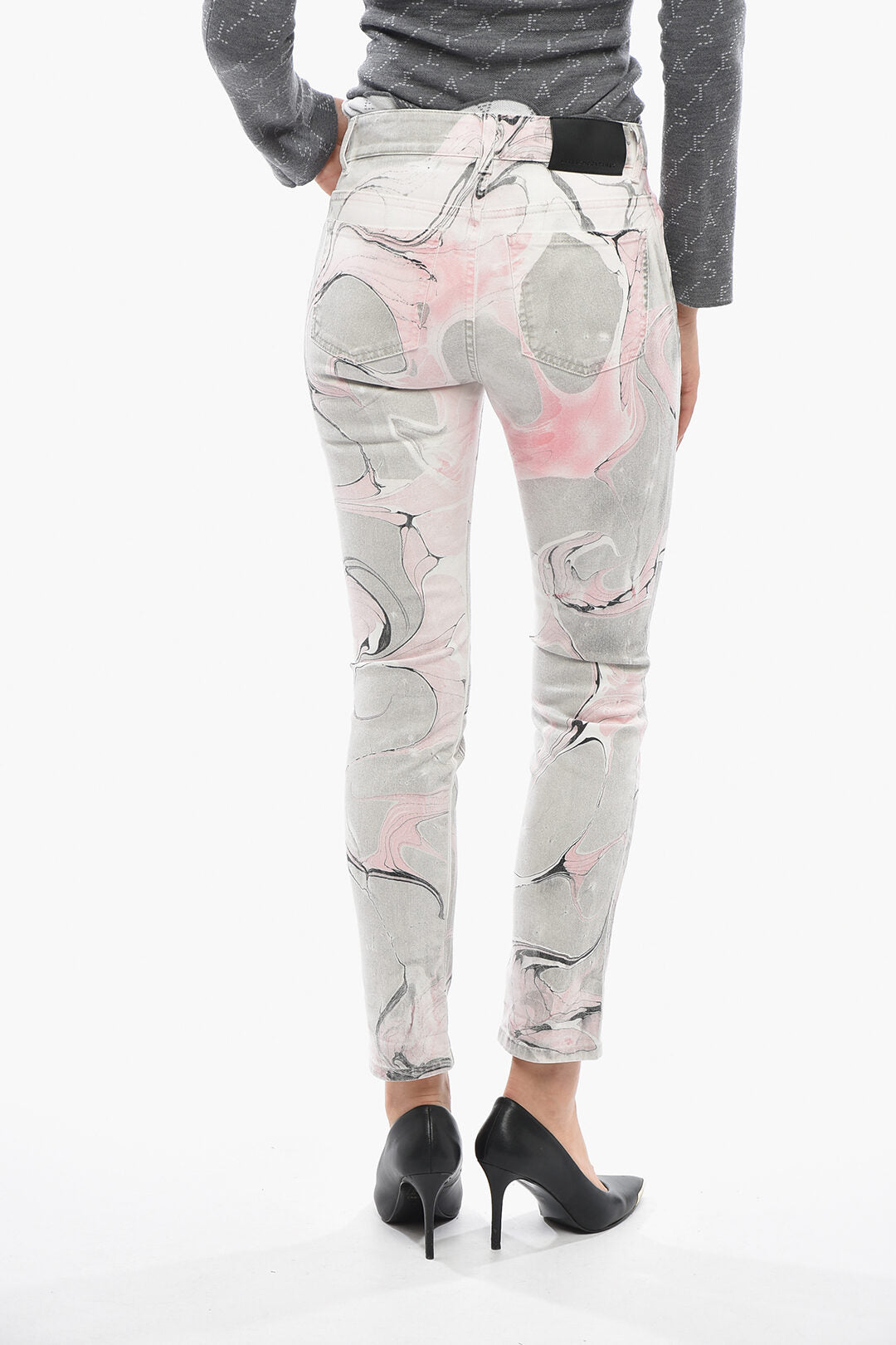 Stella McCartney 0470~Stretch Denim Jeans With Marble-Effect Wash 15cm, view 2