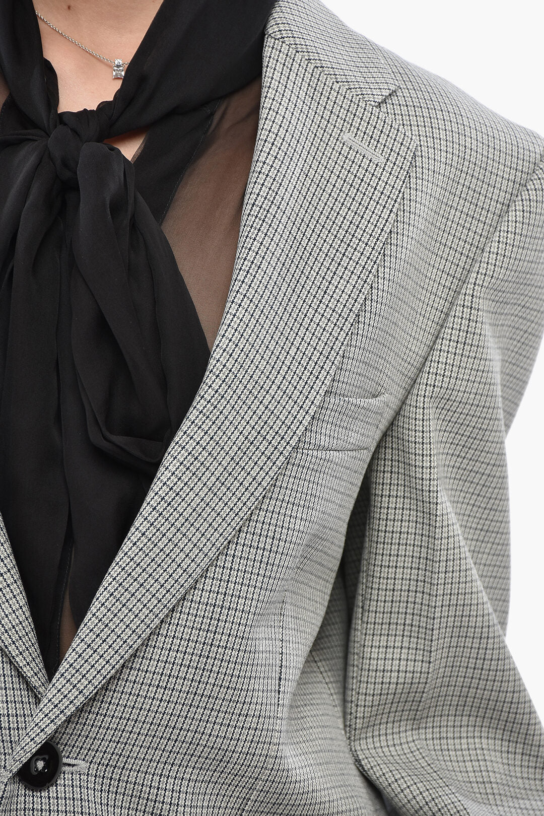 Jil Sander 0470~Virgin Wool 3-Pocket Blazer With Check Pattern