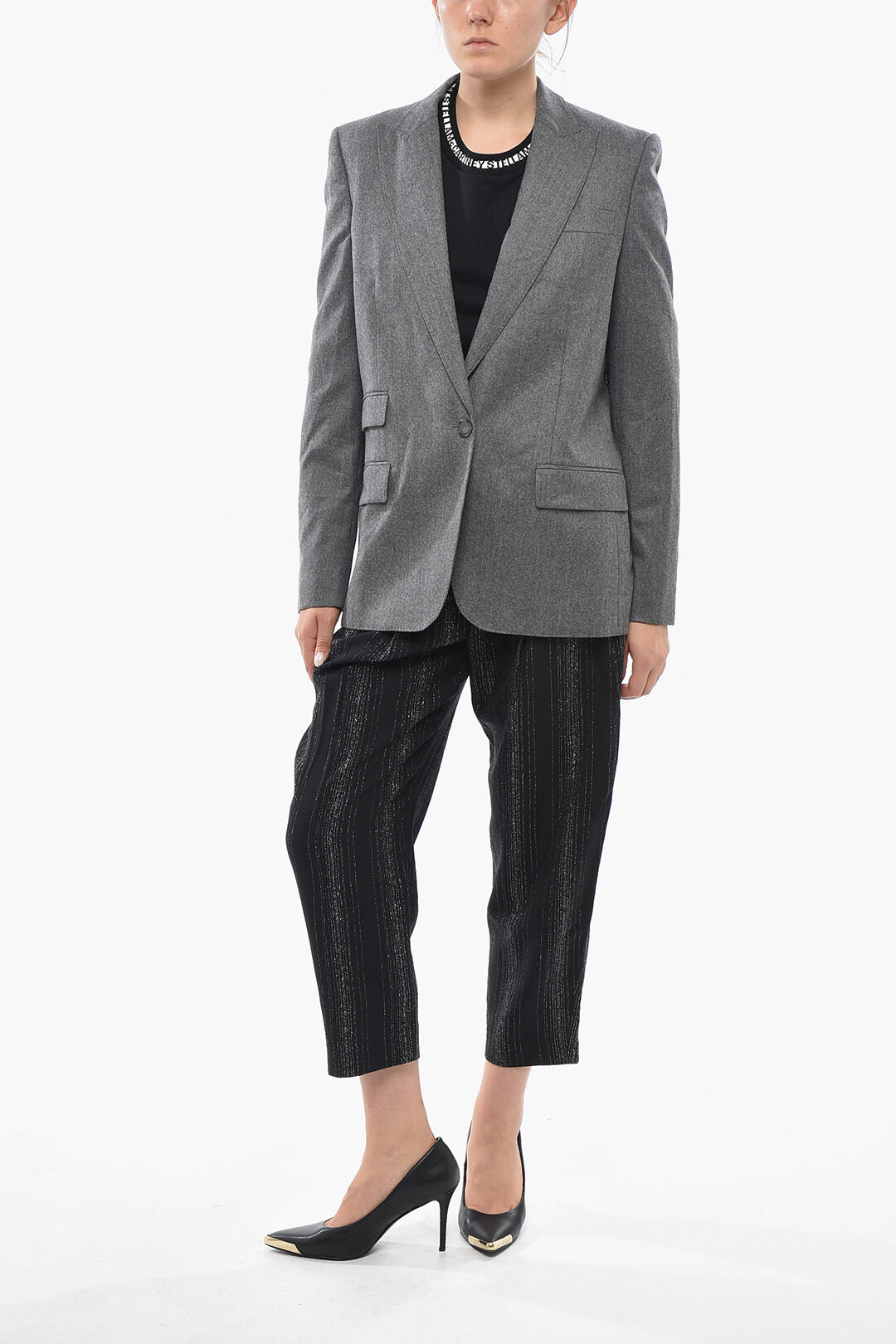 Stella McCartney 0470~Wool Blazer With Peak Lapel, view 2