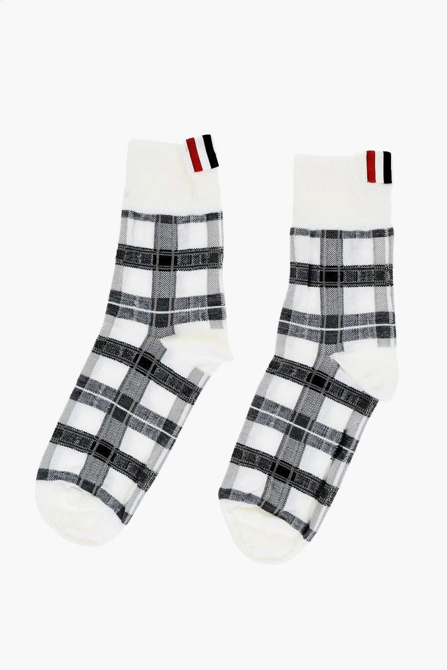 Thom Browne 0470~Wool-Blend Socks with Tartan Pattern