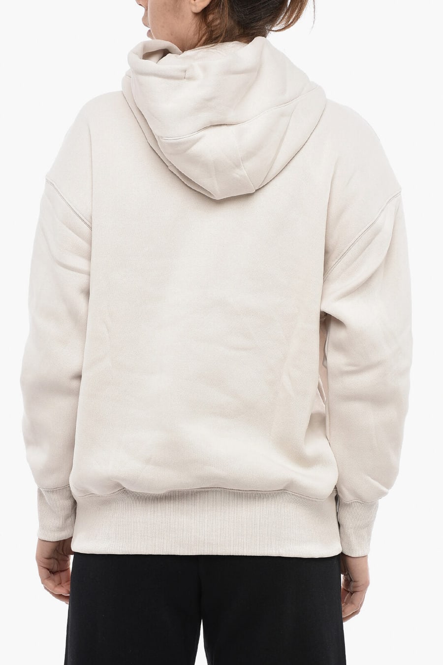 Nike 0500~Brushed Cotton-Blend Hoodie with Patch Pocket, view 2