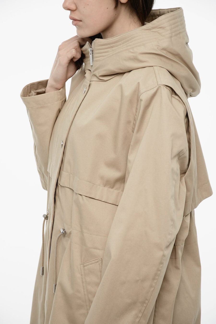 Woolrich 0500~Lightweight Cotton Parka With Hood, view 3
