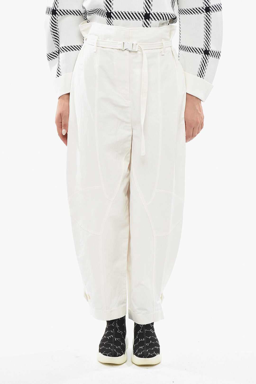 Stella McCartney 0500~Linen-Blend Baggy-Fit Pants DAISY