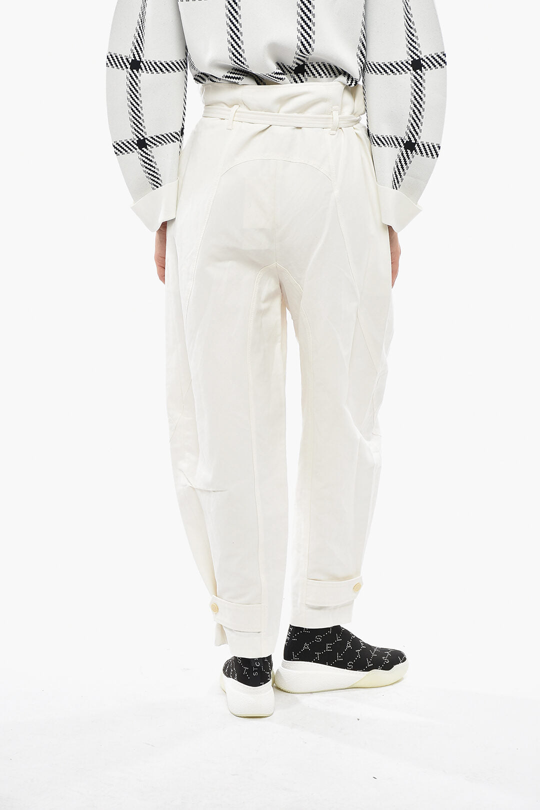 Stella McCartney 0500~Linen-Blend Baggy-Fit Pants DAISY, view 2
