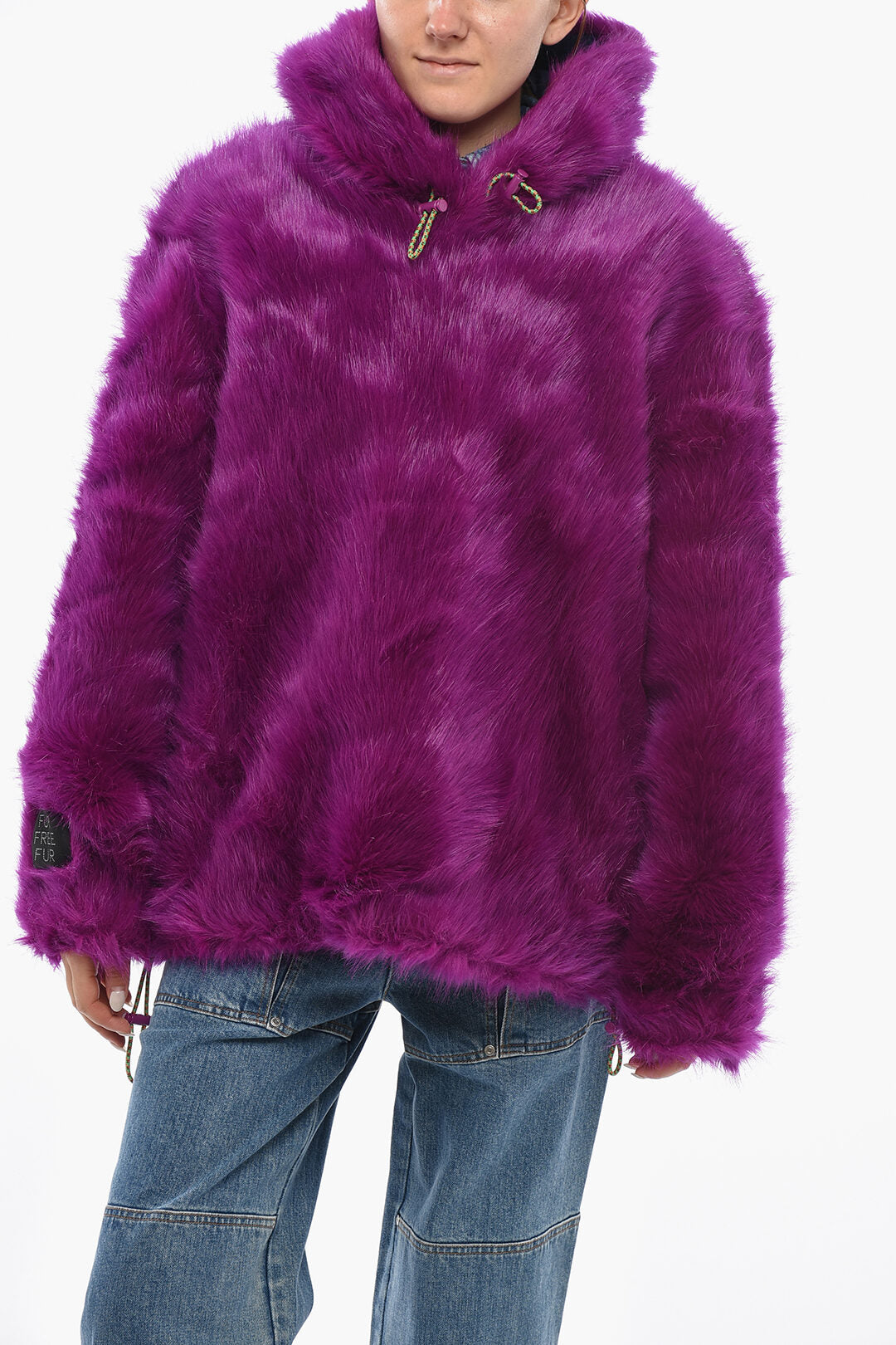 Stella McCartney 0550~Faux Fur Coat ADAN With Hood