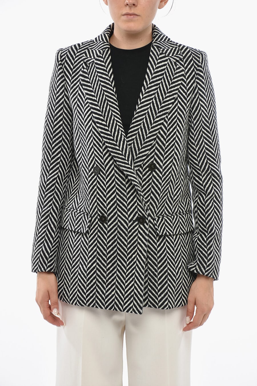 Stella McCartney 0550~Wool Coat MILLY With Herringbone Pattern