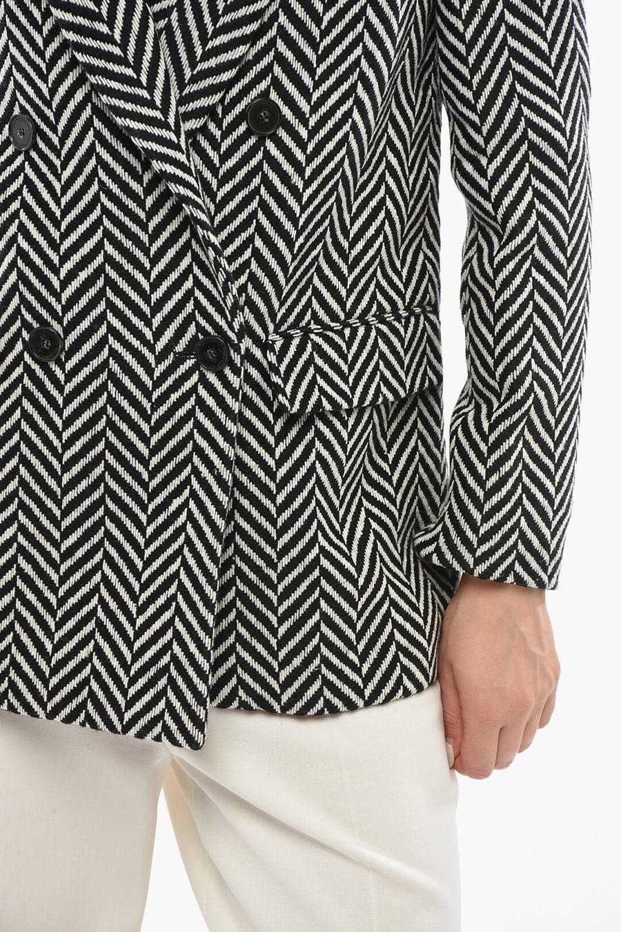 Stella McCartney 0550~Wool Coat MILLY With Herringbone Pattern, view 3