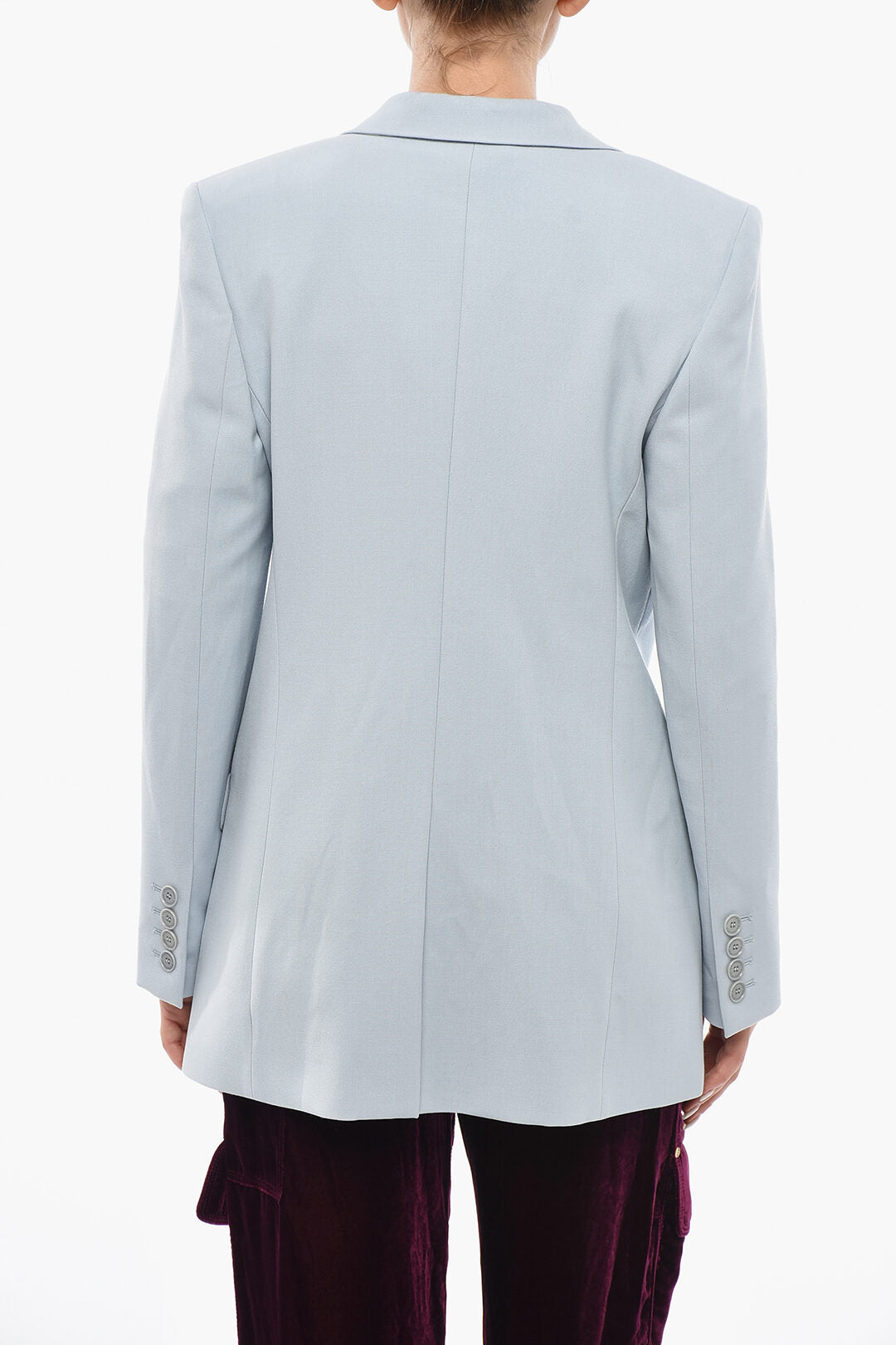 Stella McCartney 0750~Wool-Blend Blazer With Flap Pockets And Back Vent
