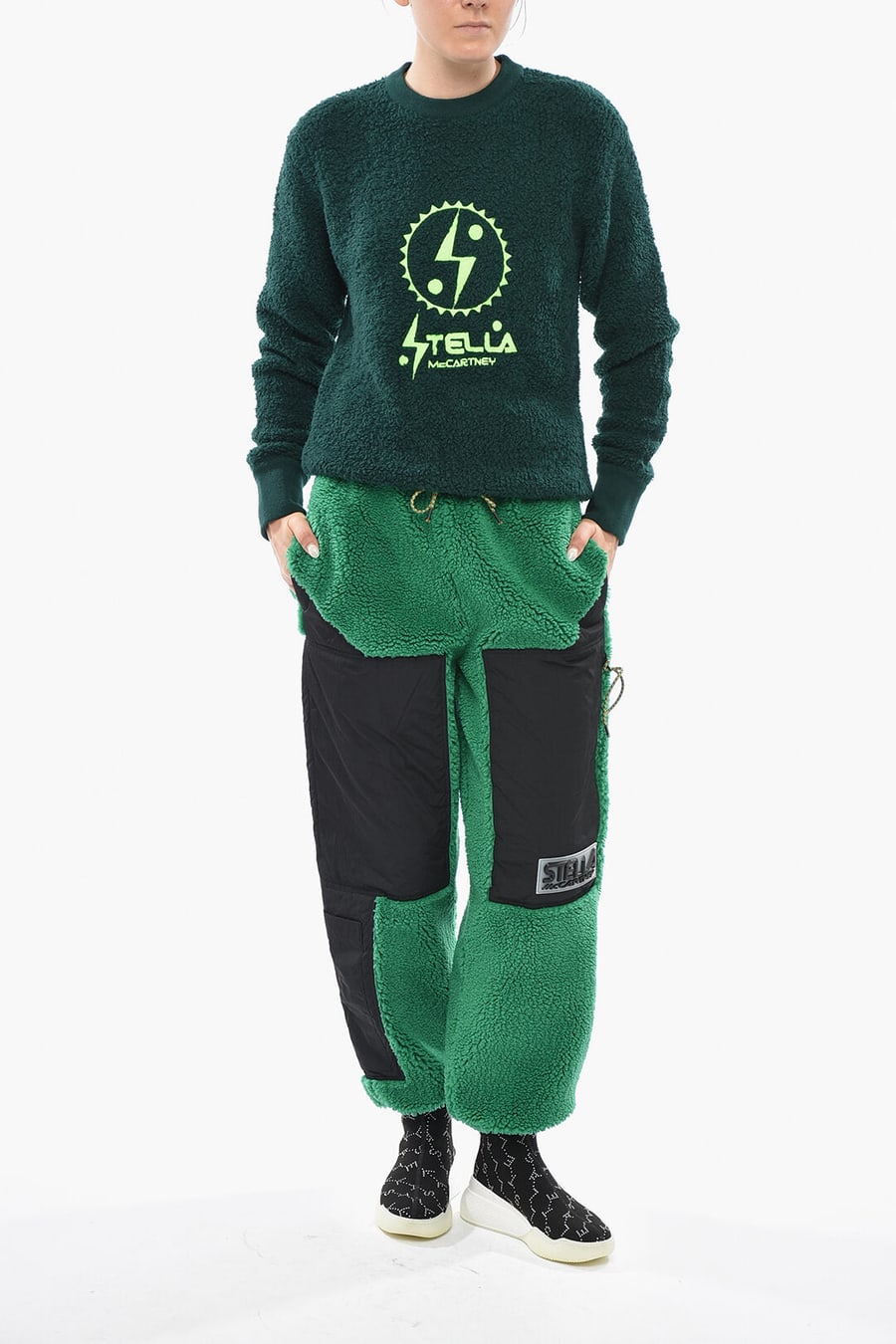 Stella McCartney 0850~Fleece Pants KARA With Elastic Waist And Oversized Pocket, view 4