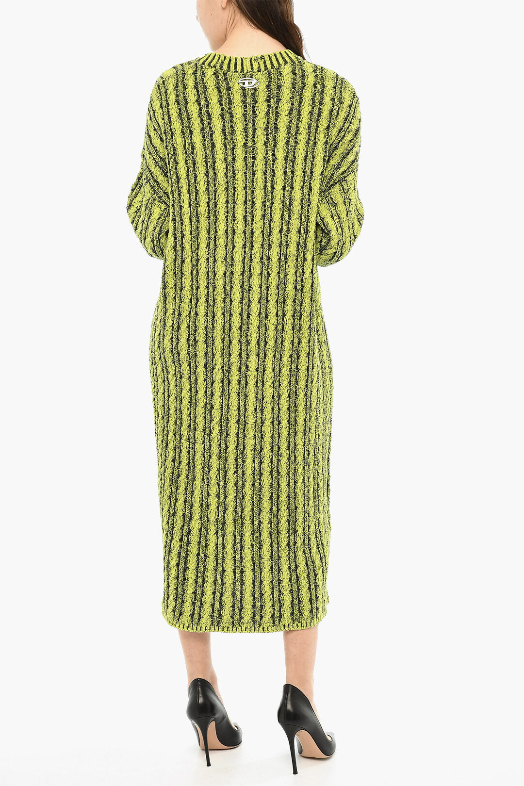 Diesel 0850~Maxi Dress M-PANAGIA With Crochet Cardigan And V-Neck, view 2