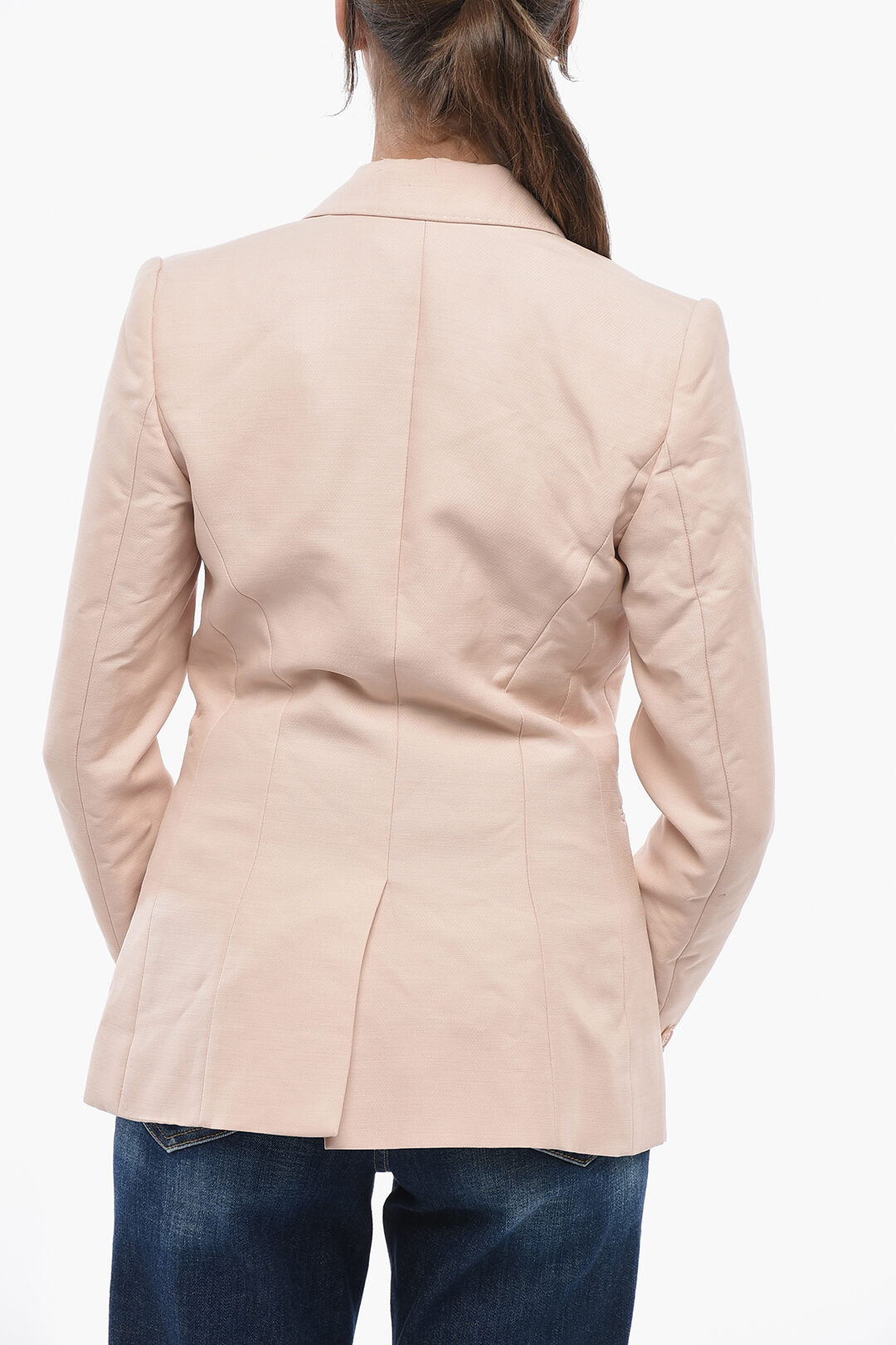 Stella McCartney 1050~Giacca Doppiopetto in Misto Lana con Rever a Lancia, view 2