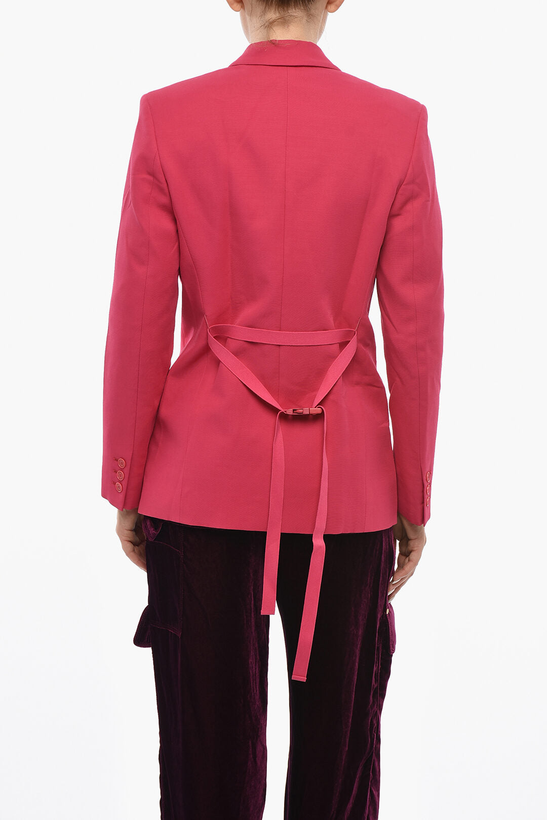 Stella McCartney 1050~Wool-Blend Double-Breasted Blazer LISA With Peak Lapel