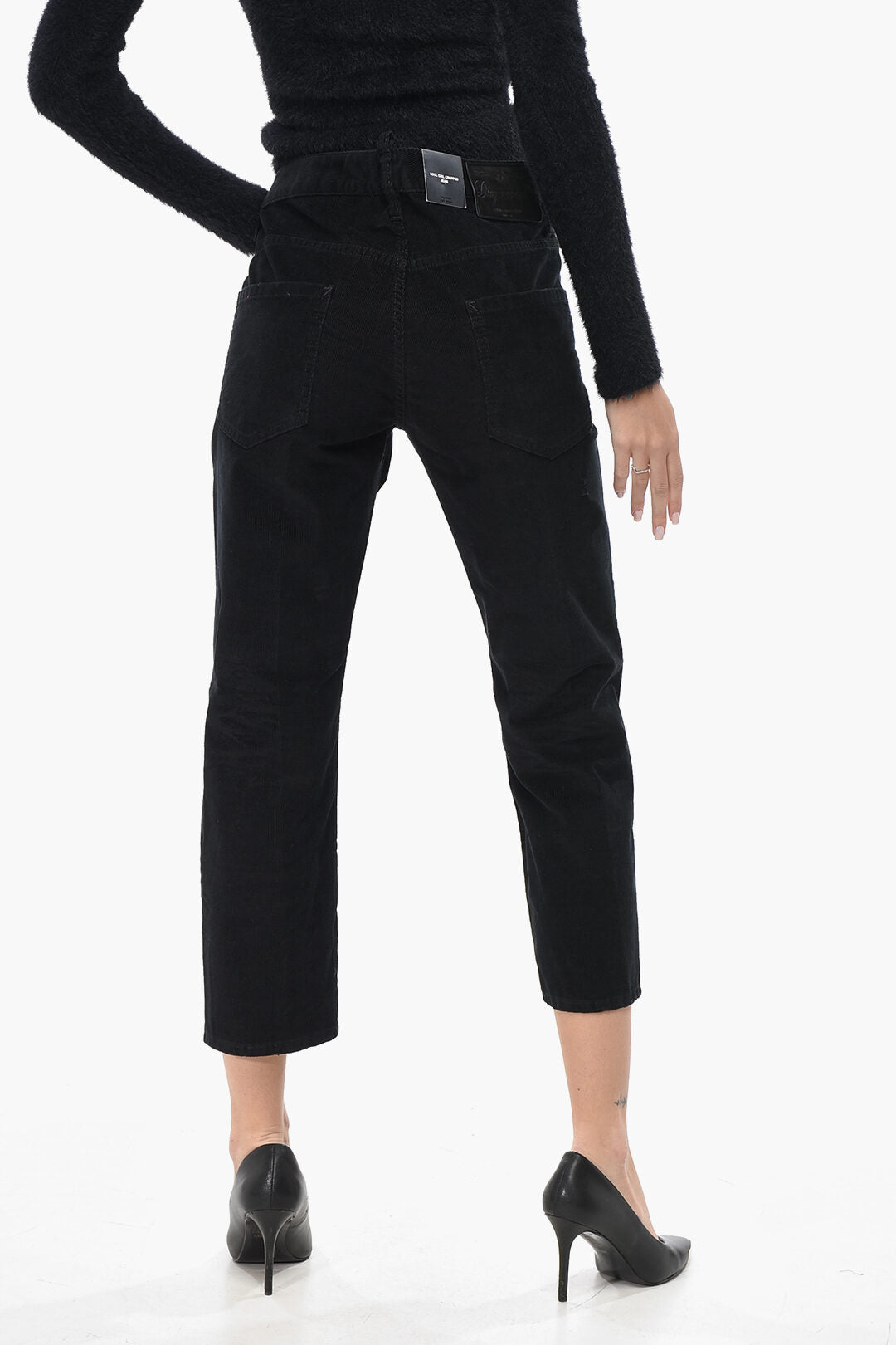 Dsquared2 1500~5-Pocket Ribbed Velour Pants COOL GIRL Cropped Fit