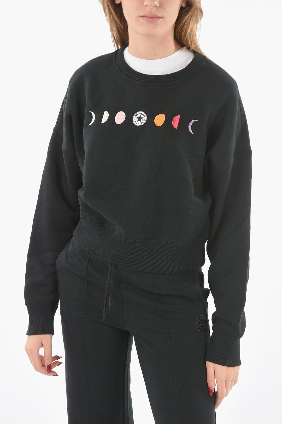 Converse 1500~ALL STAR CHUCK TAYLOR Crewneck Sweatshirt with Front Embroidery