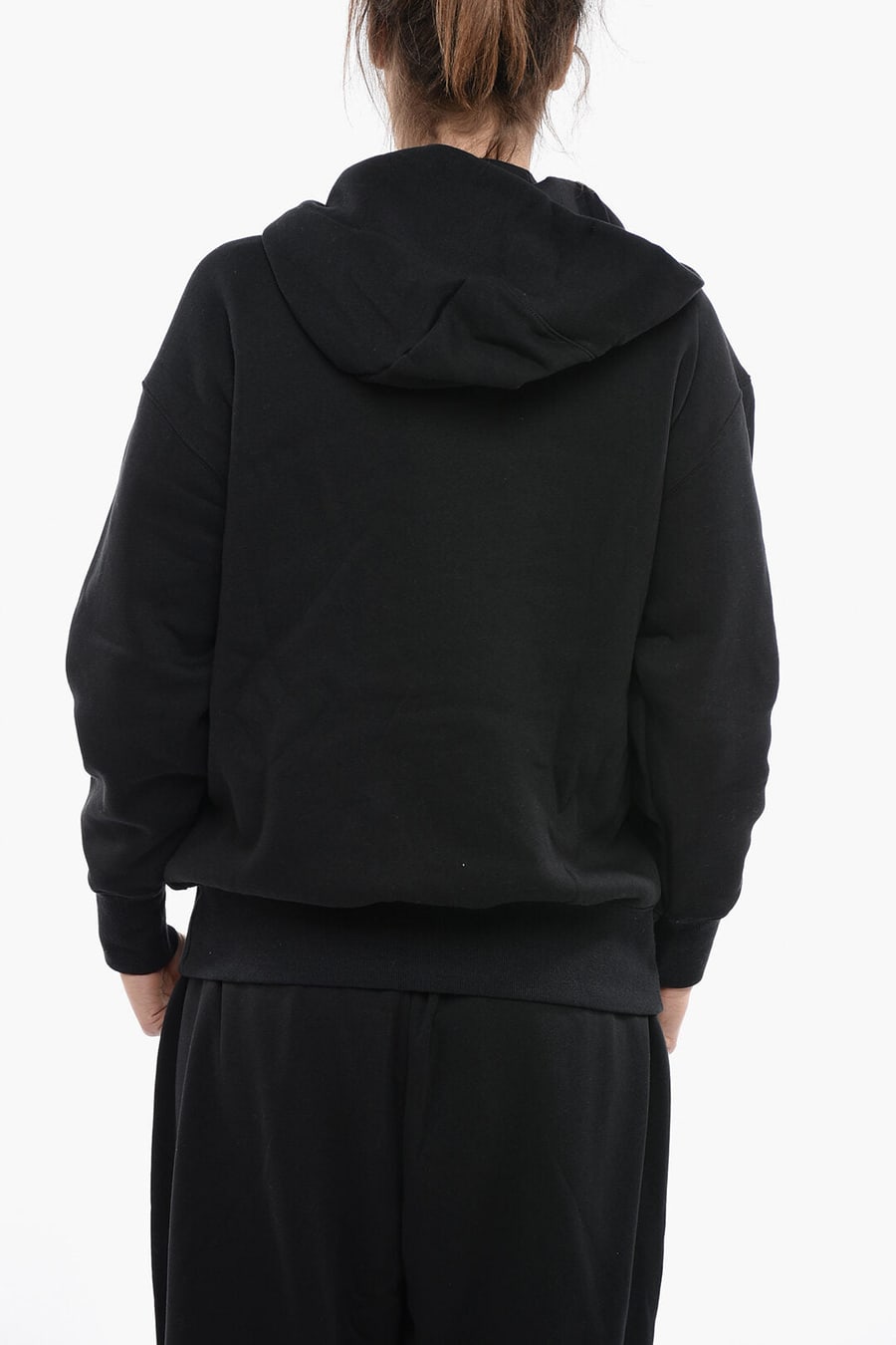 Nike 1500~Brushed Cotton-Blend Hoodie with Contrasting Logo, view 2