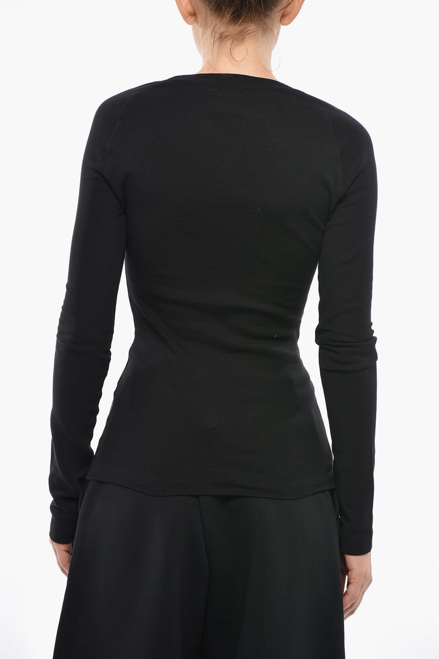 Dsquared2 1500~Lightweight Long-Sleeve Solid-Colored T-Shirt, view 2