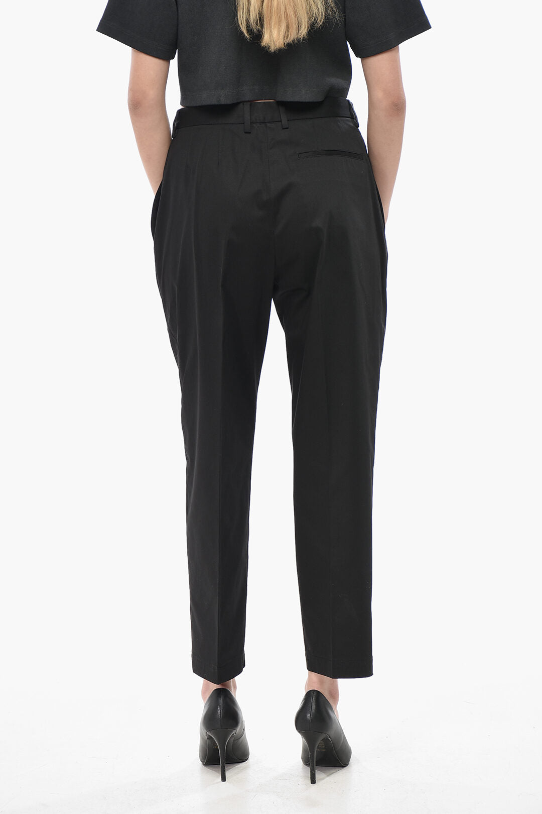 Woolrich 1500~Regular-Waist Stretch-Cotton Double-Pleat Trousers, view 2