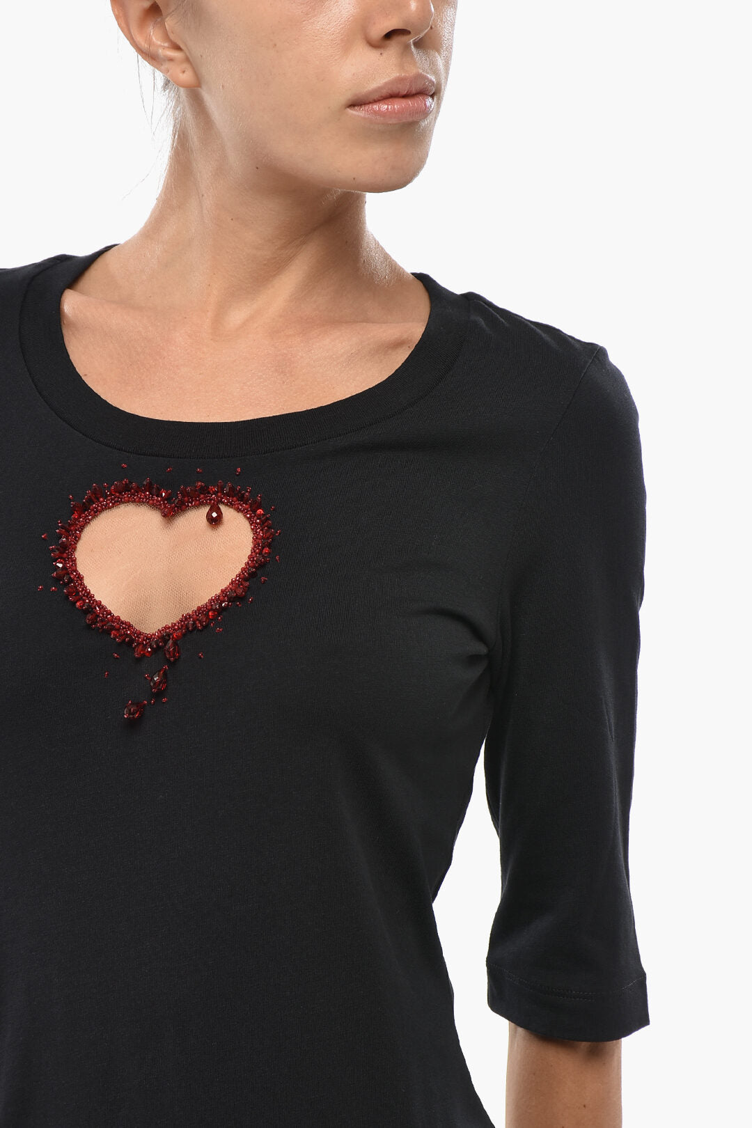 Dsquared2 1500~Short-Sleeve Dress With Heart Detail