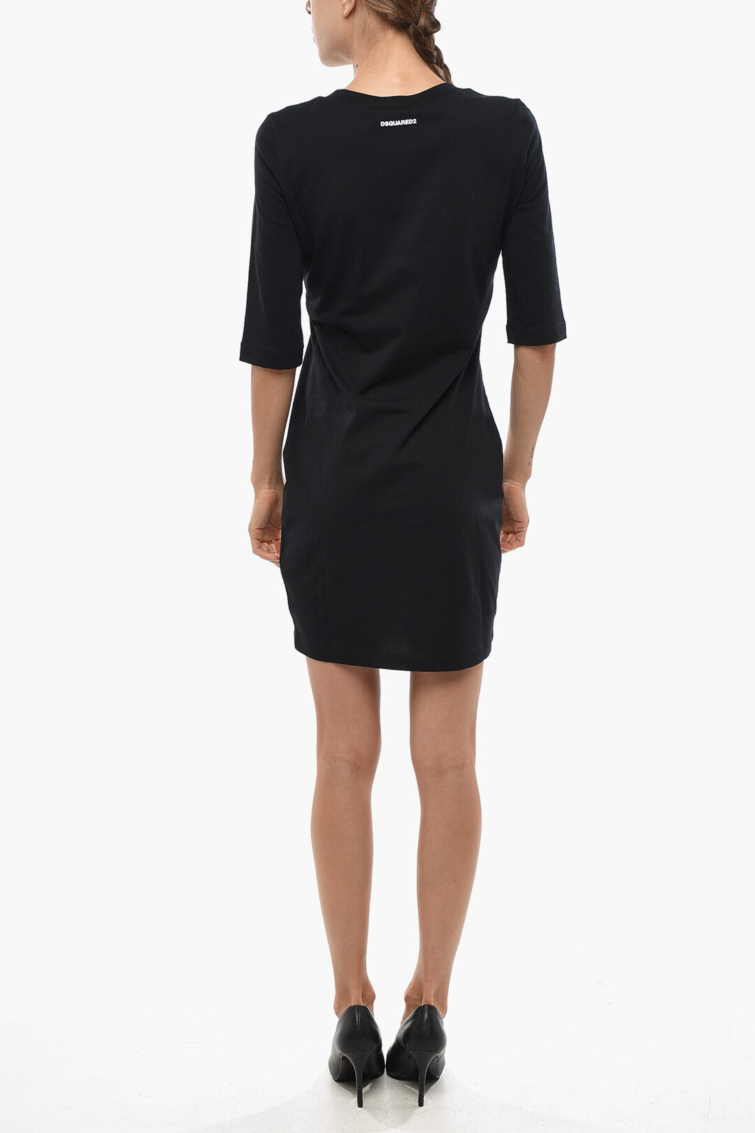 Dsquared2 1500~Short-Sleeve Dress With Heart Detail, view 2