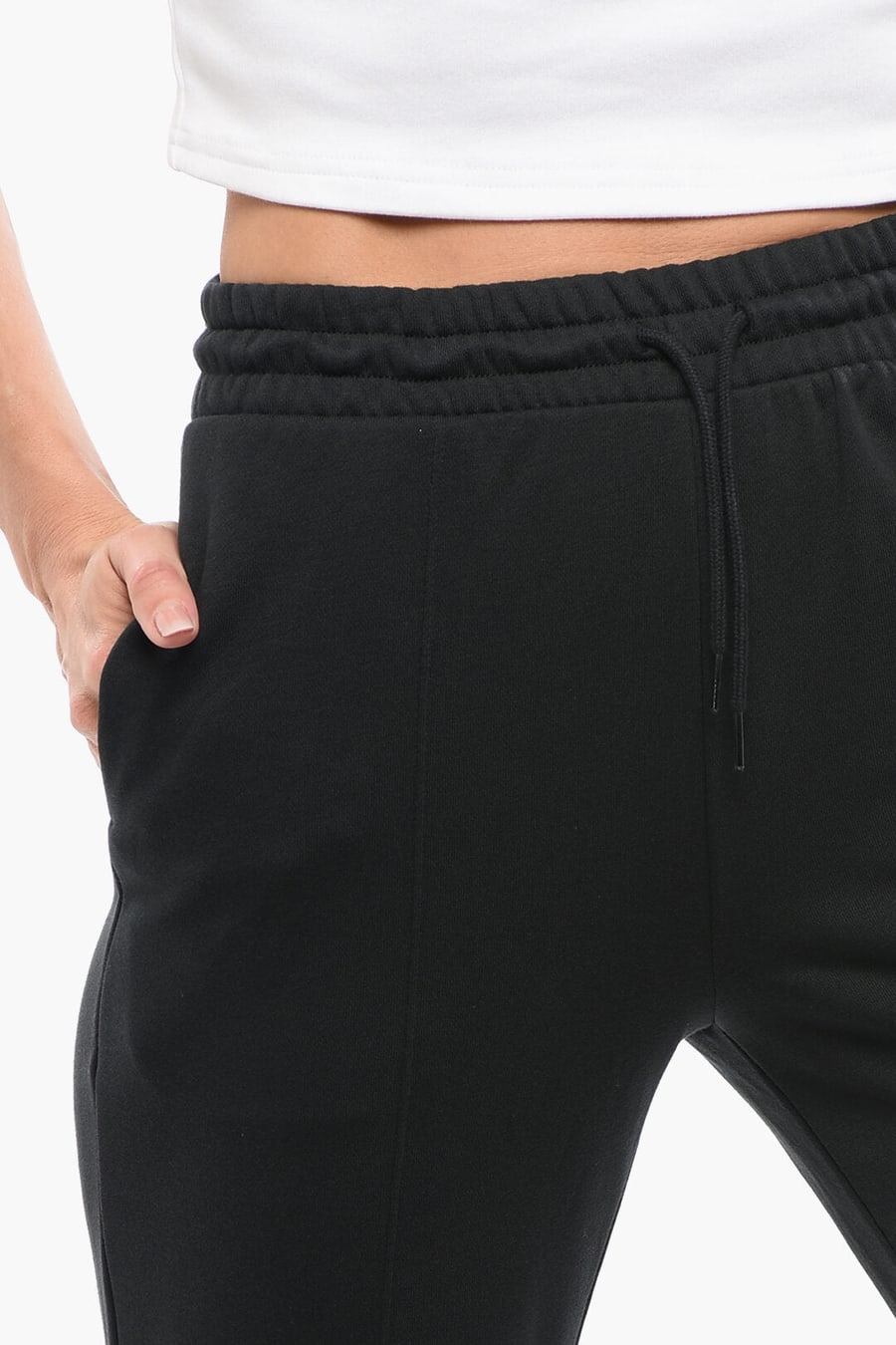 Converse 1500~Solid Brushed Cotton-Blend Joggers, view 2