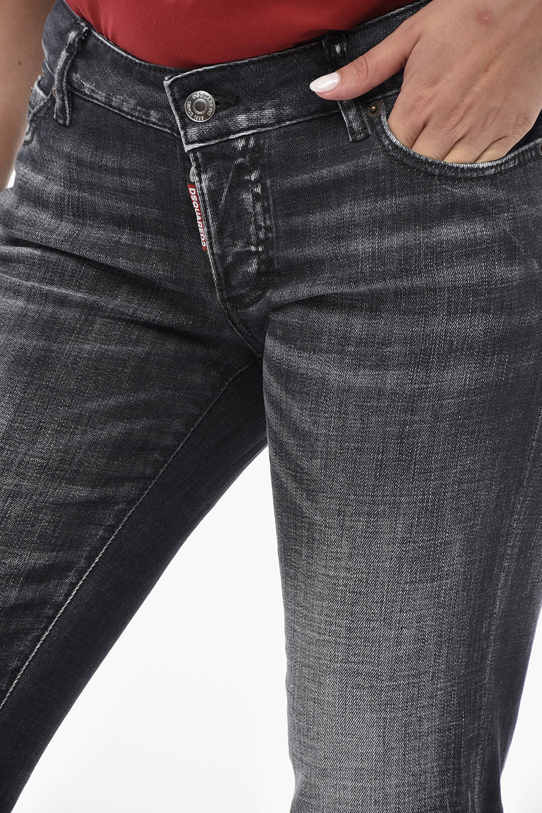 Dsquared2 1500~Stretch Denim Jeans JENNIFER Dark Wash 14cm