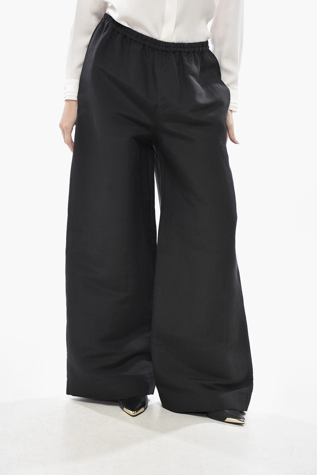 The Row 1500~Wide-Leg Silk Trousers BELLANA