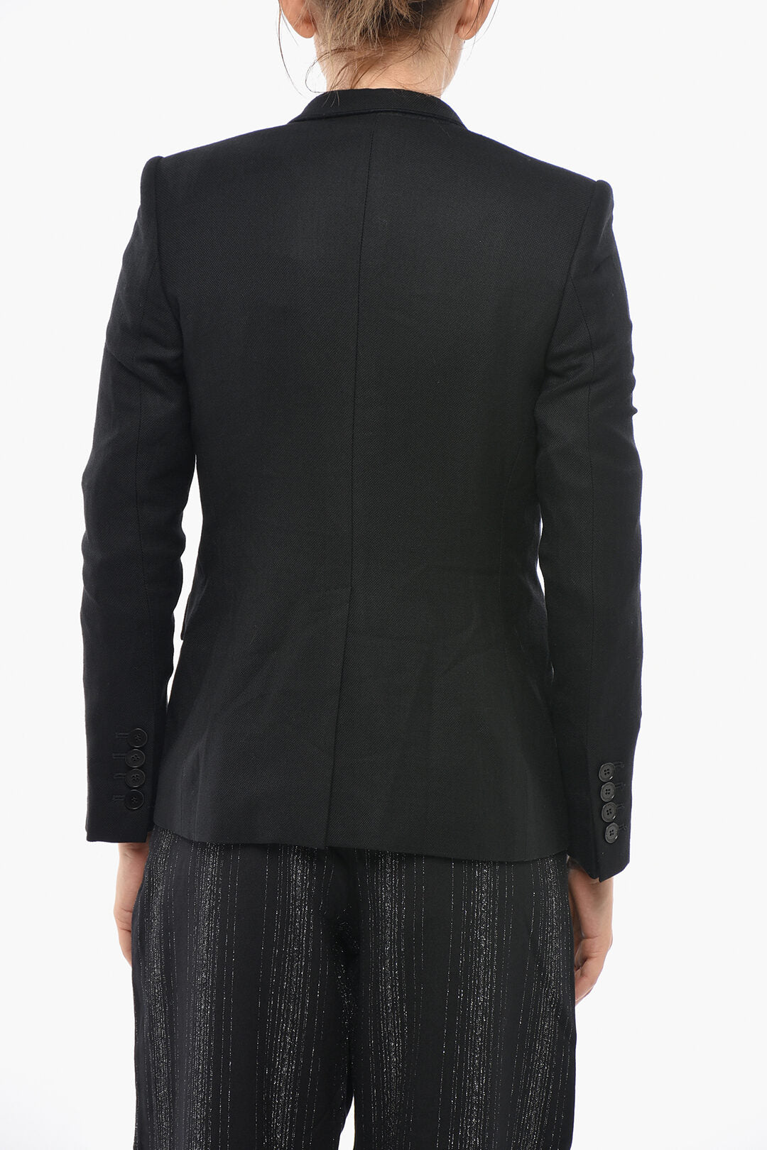 Stella McCartney 1500~Wool Blazer With Flap Pockets And Classic Lapel, view 2
