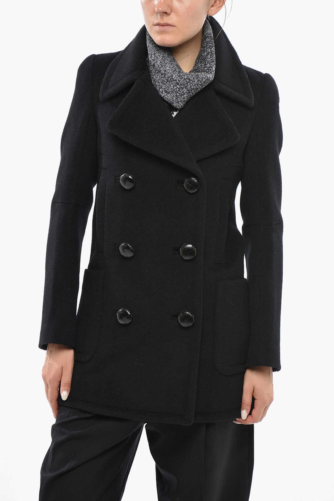 Stella McCartney 1500~Wool Peacoat With Patch Pockets