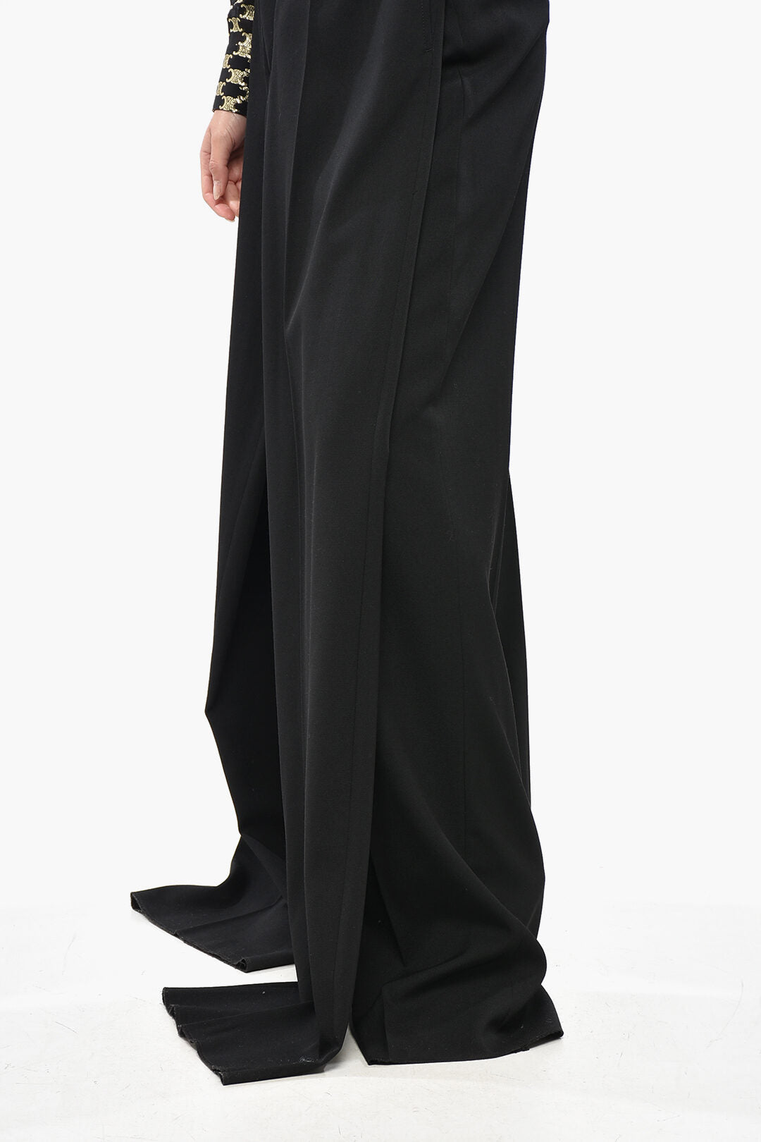 Balenciaga 1500~Wool Trousers DOUBLE with Belt Loops, view 2