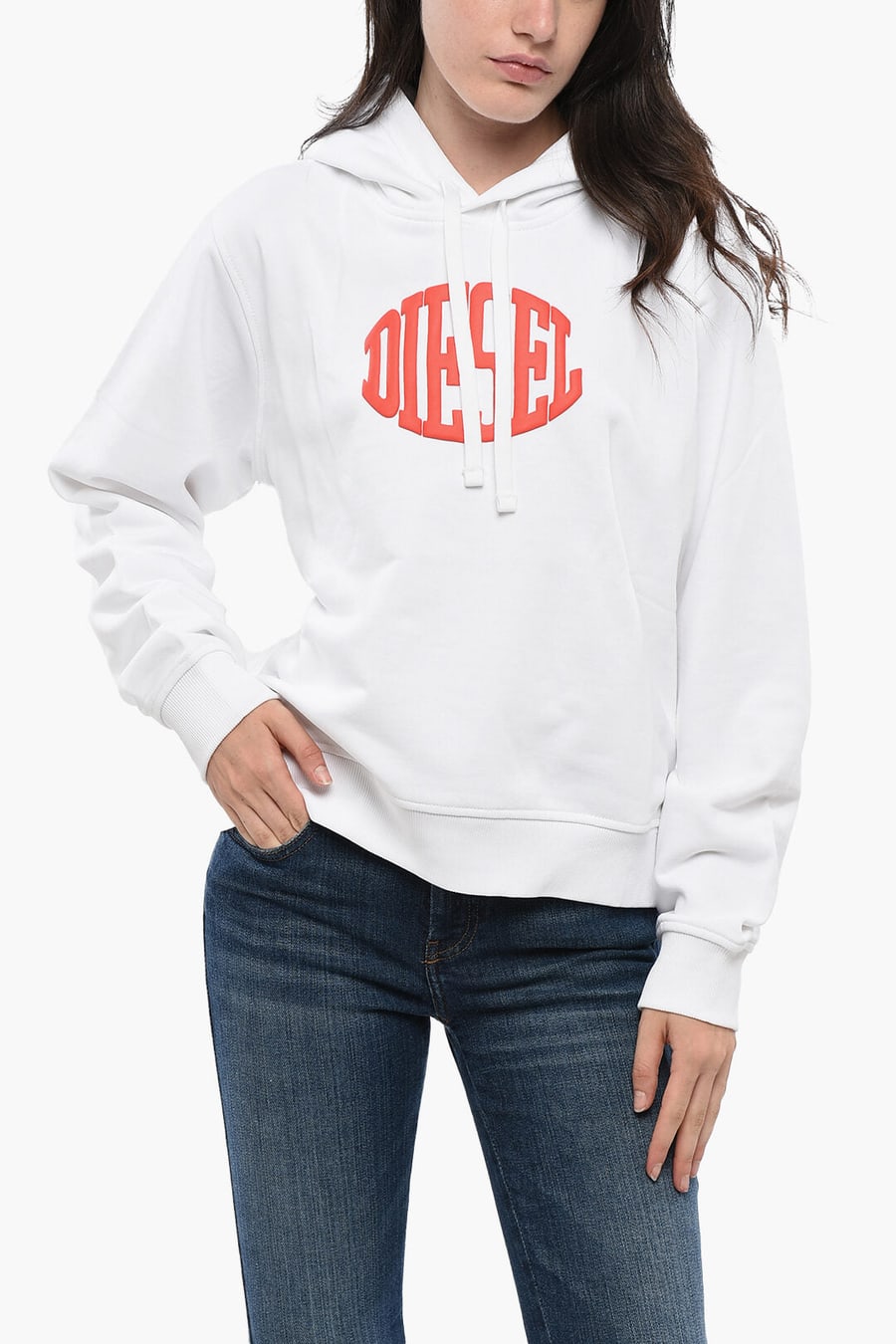 Diesel 2405~Brushed Cotton Hoodie with Embossed Logo