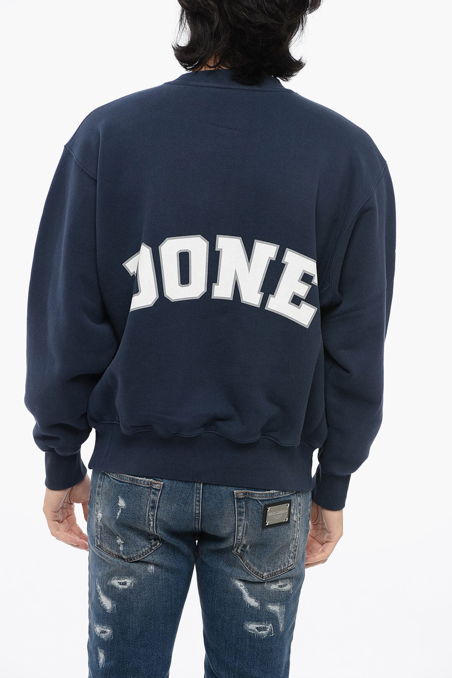 We11done 2405~Crewneck Sweatshirt UNISEX OLD SCHOOL Cotton Oversized, view 7
