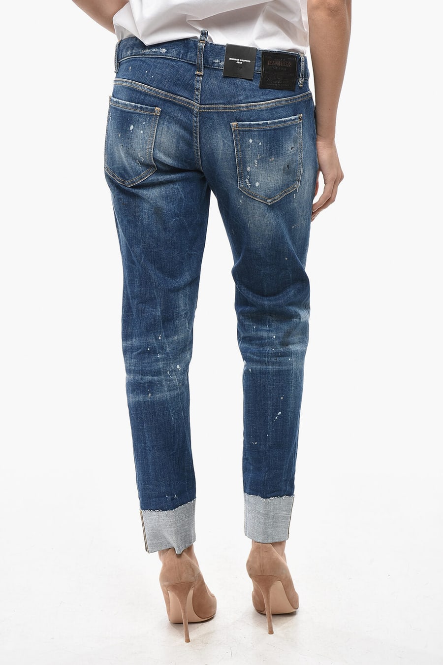 Dsquared2 2405~Cropped-Fit Jeans JENNIFER Vintage-Effect 16cm, view 4