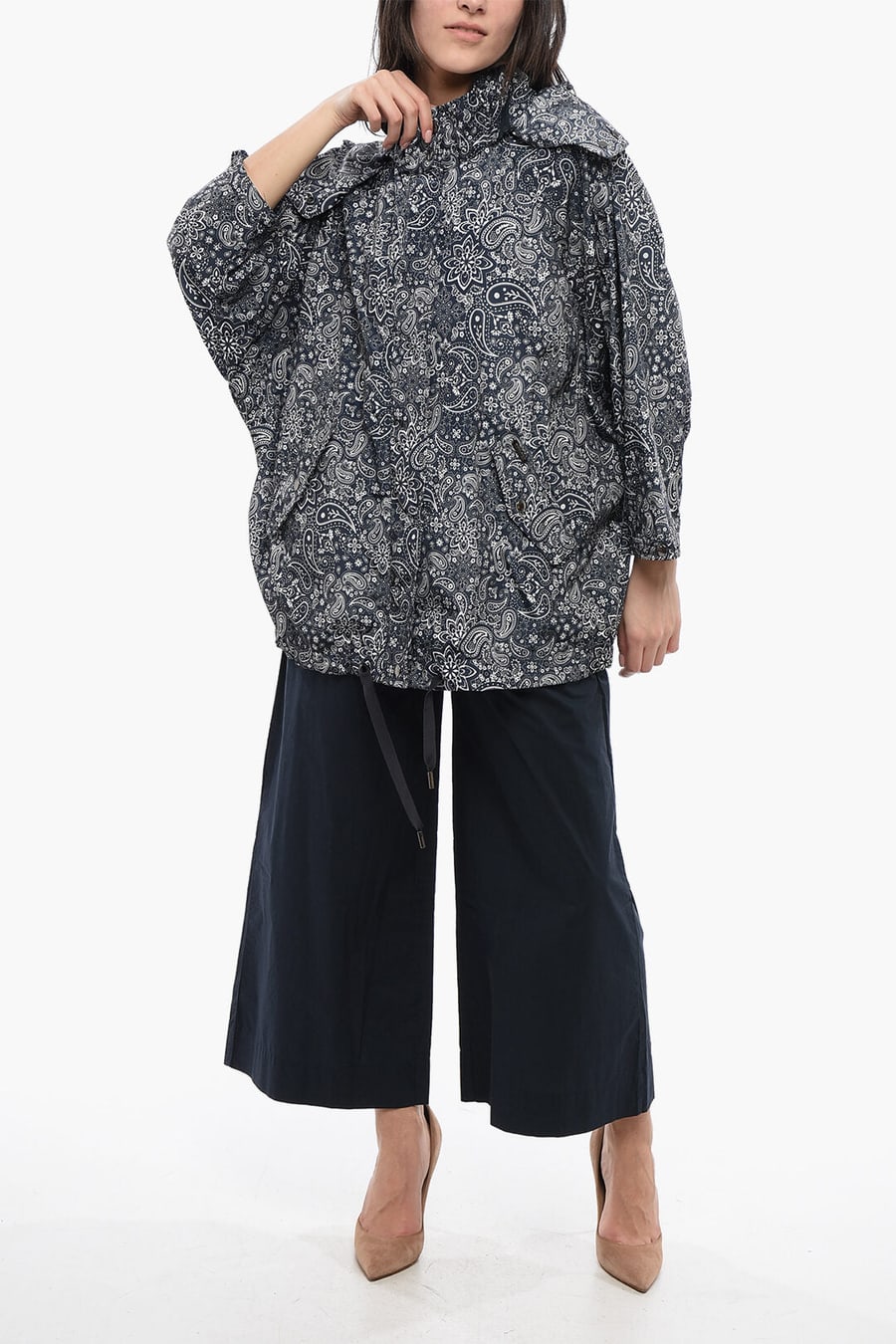 Woolrich 2405~Nylon Windbreaker Jacket BANDANA With Batwing Sleeves