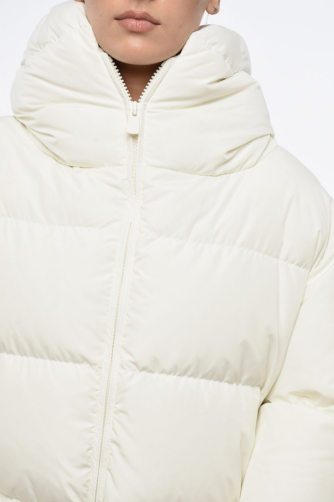 Bacon 2405~Quilted Down Jacket CLOUD with Front Zip