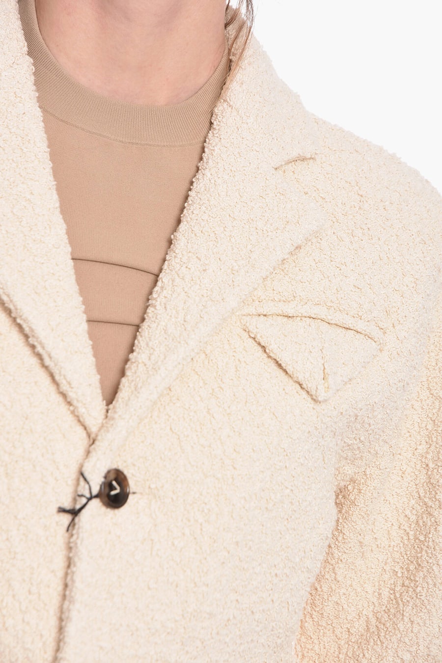 Bottega Veneta 2405~Stretch Cotton Bouclé Single-Breasted Coat, view 3