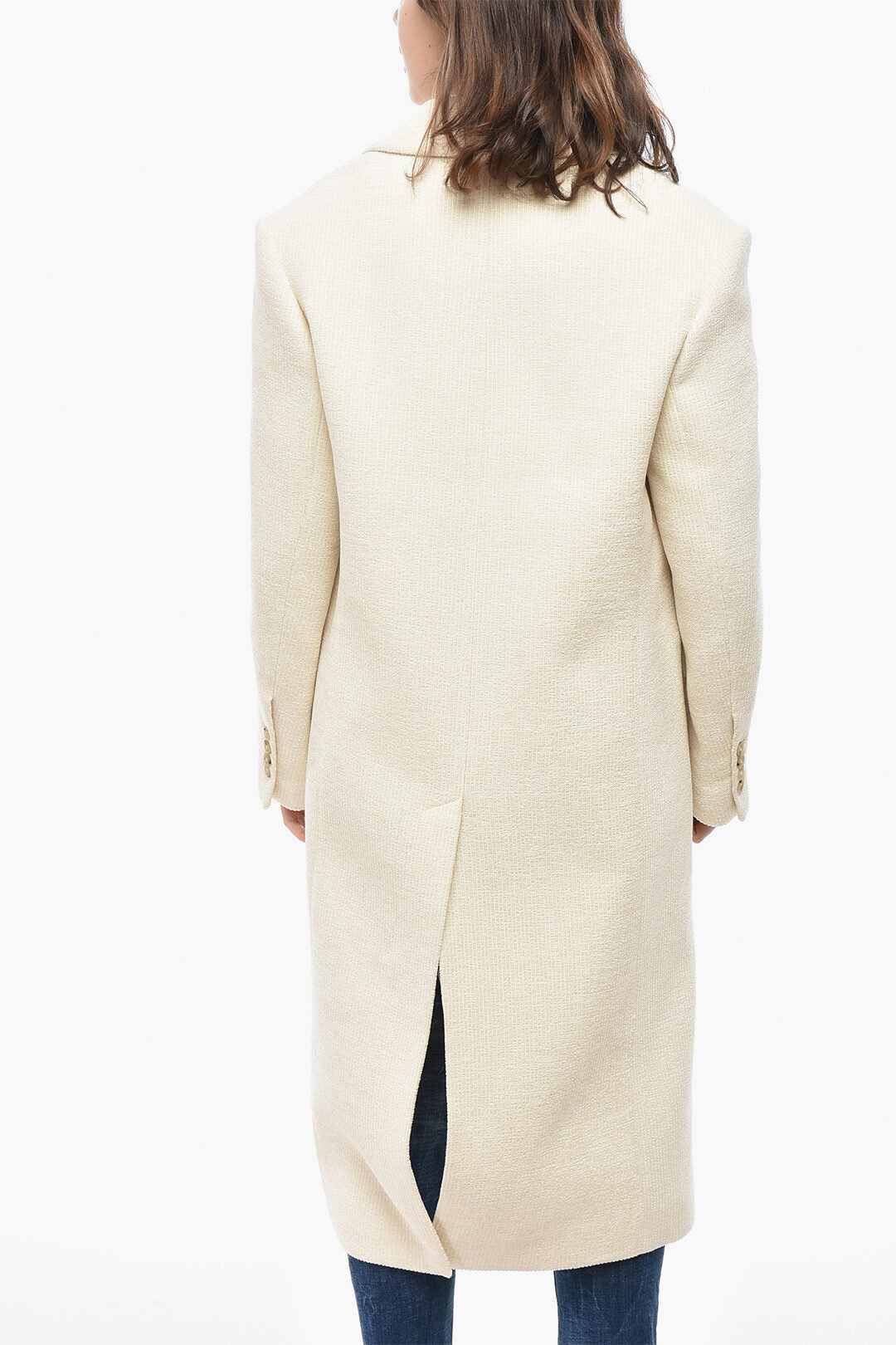 Margaux Lonnberg 2405~Velour Ribbed Coat SHARIE with Flap Pockets