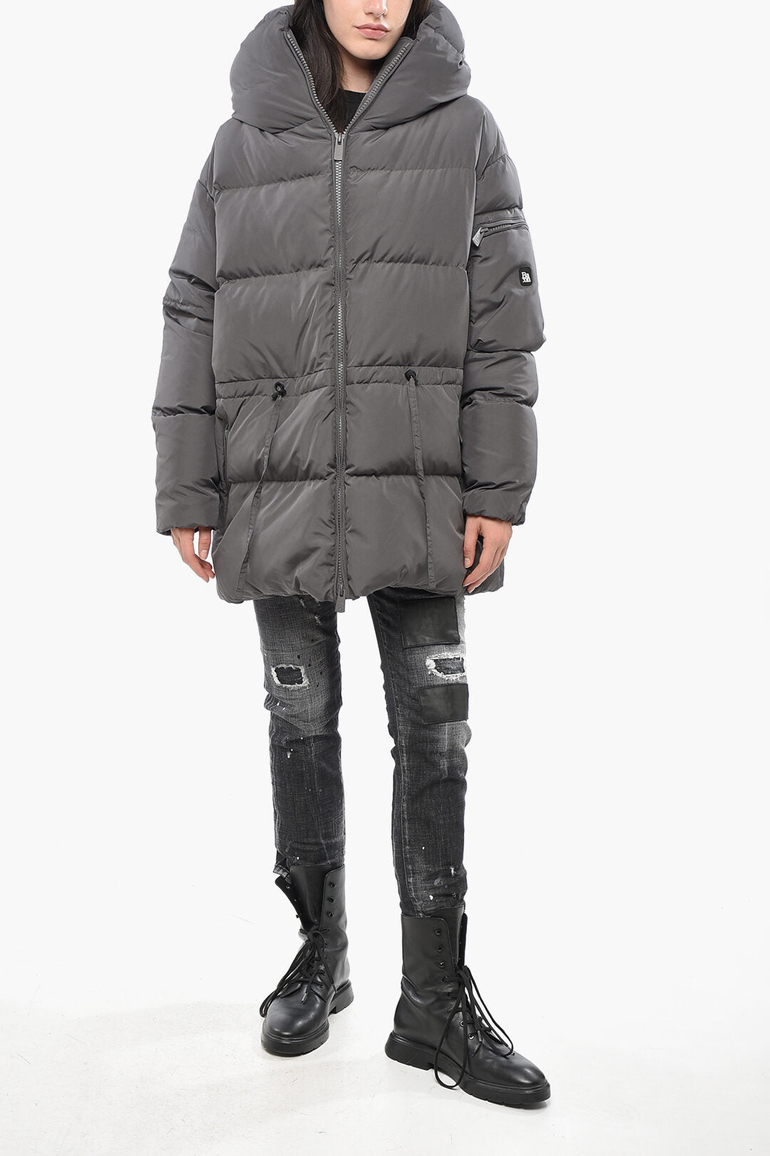 Bacon 2470~Down Jacket CLOUD78 with Hood and Sleeve Pocket