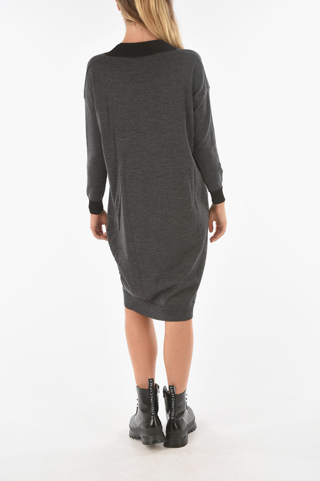Ixos 2470~Midi Knit Dress SWAPS with V-Neck, view 2
