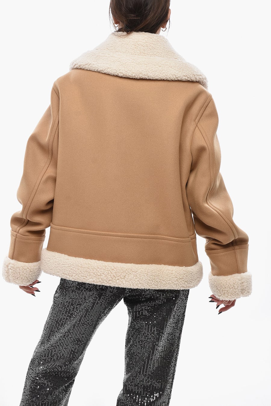 Dsquared2 2500~Eco-Shearling Jacket with Front Zip, view 2