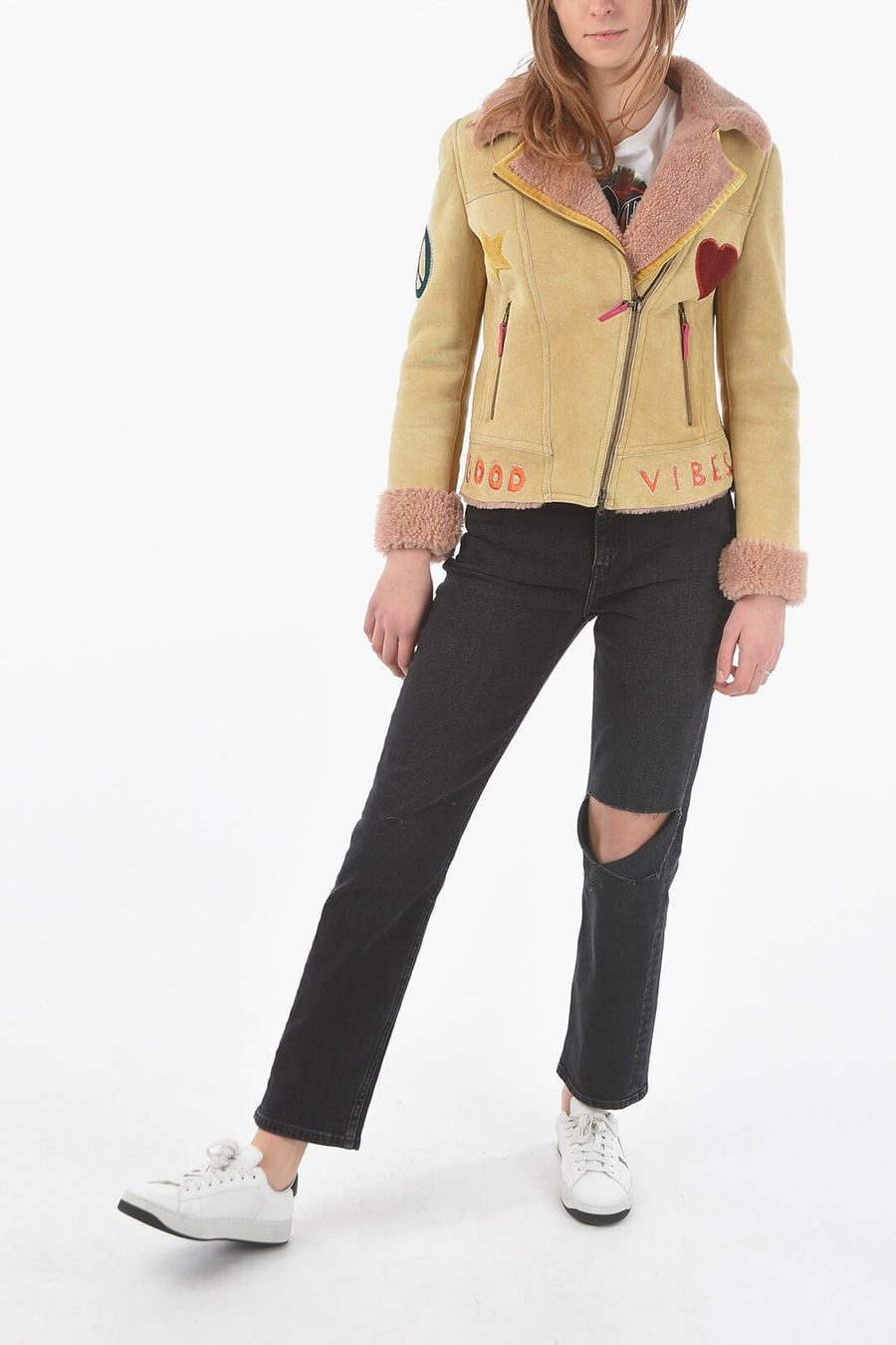 History Repeats 2500~Embroidered Shearling Jacket, view 3