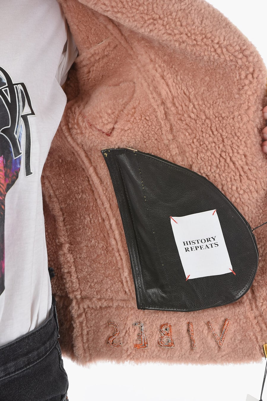 History Repeats 2500~Embroidered Shearling Jacket, view 4