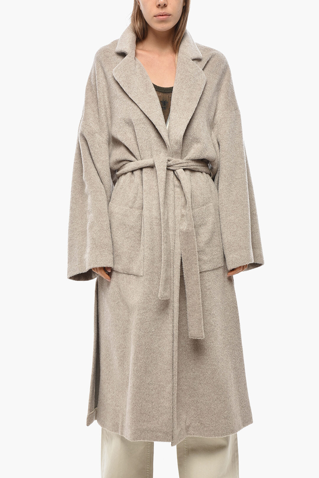 Super Blond 2500~Mohair Wrap Coat with Belt
