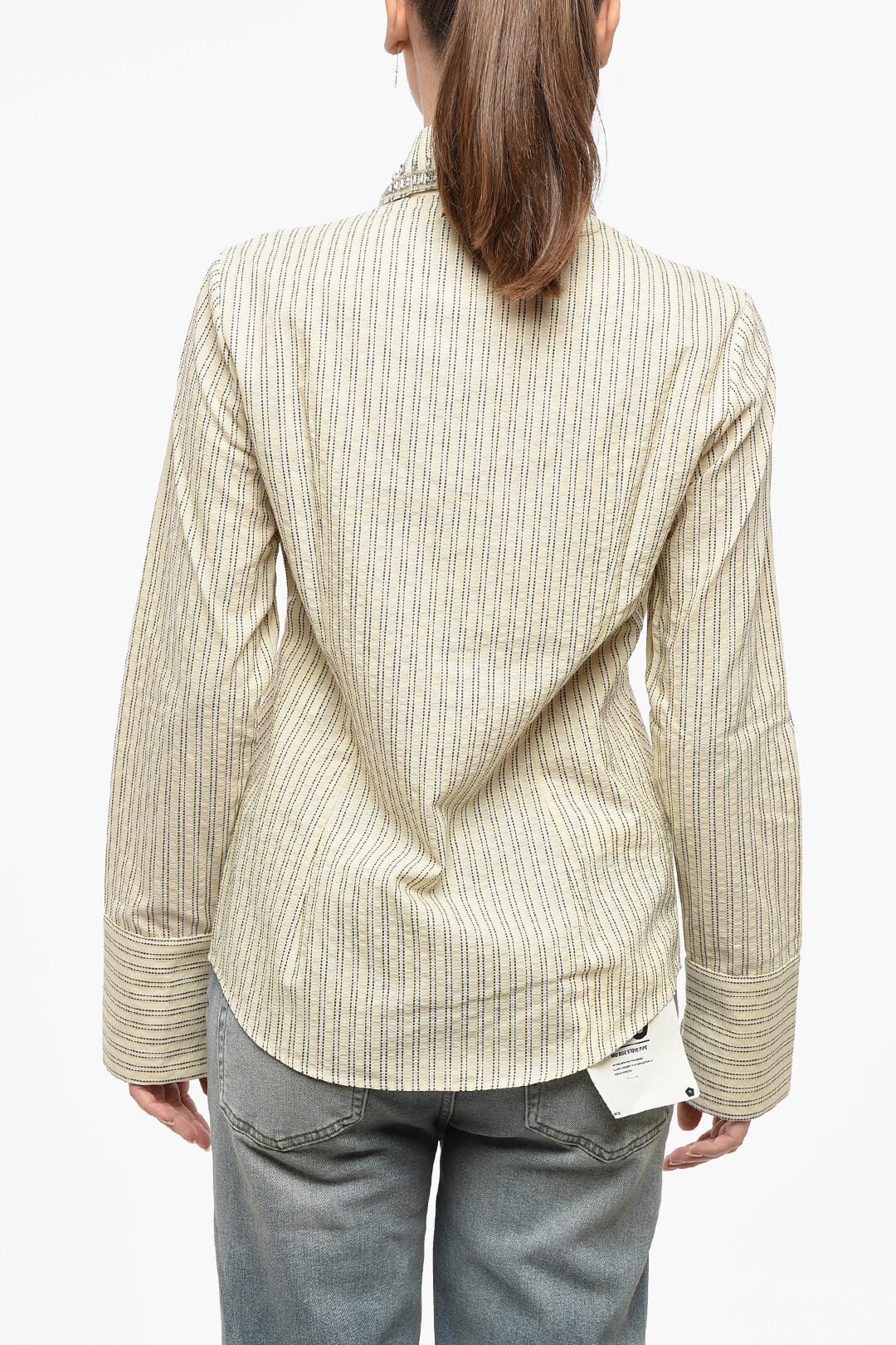 Golden Goose 2500~Slim-Fit Blouse GIGI With Jeweled Collar