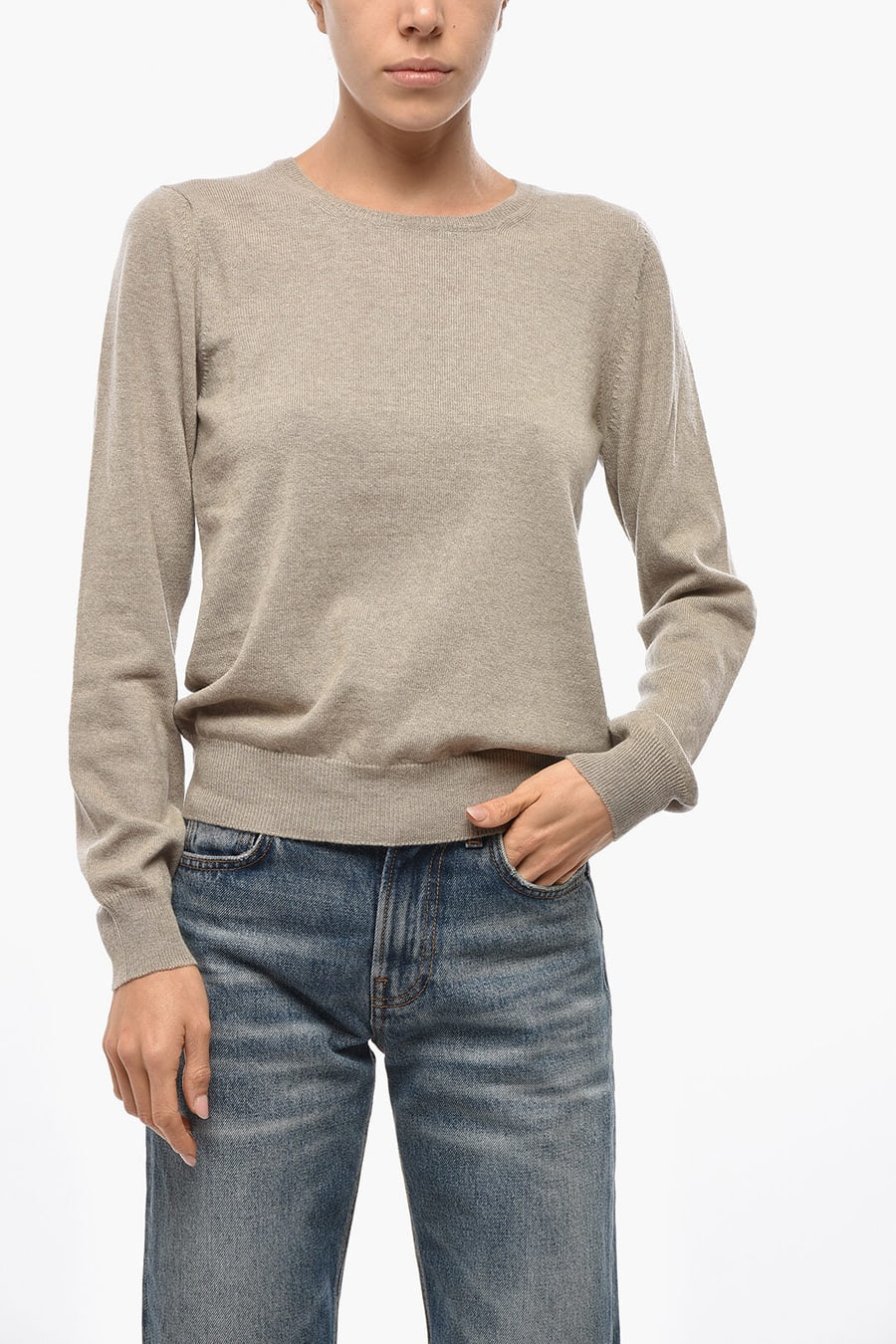 Malo 2500~Virgin Wool and Cashmere Crewneck Sweater