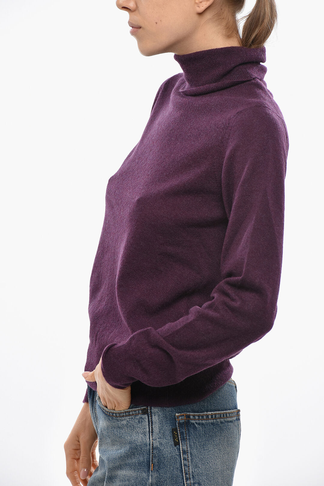 Malo 2550~Mixed Cashmere Turtleneck Sweater, view 2